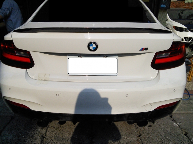 F22 Performance style rear spoiler, carbon 1