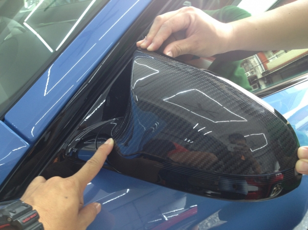 F80 M3 side mirror cover, carbon 1