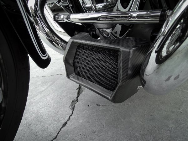 Motorcycle Oil cooler cover with guard net