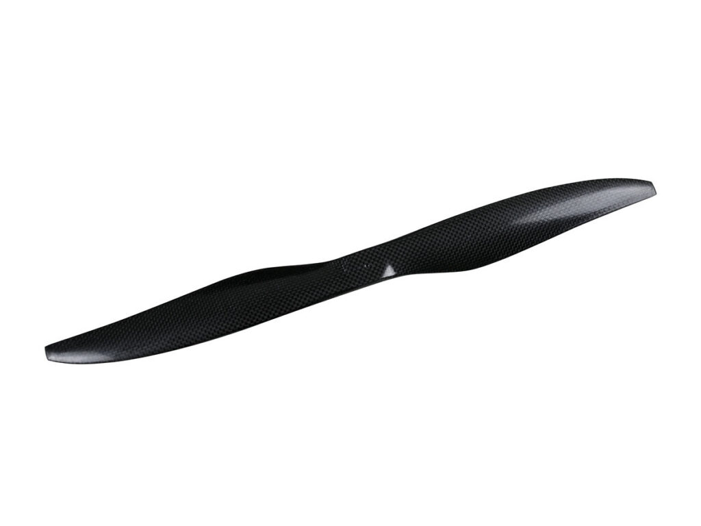 Black carbon fiber drone propeller (two-blade)